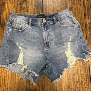 Kendall & Kylie Blue Distressed Jean Shorts